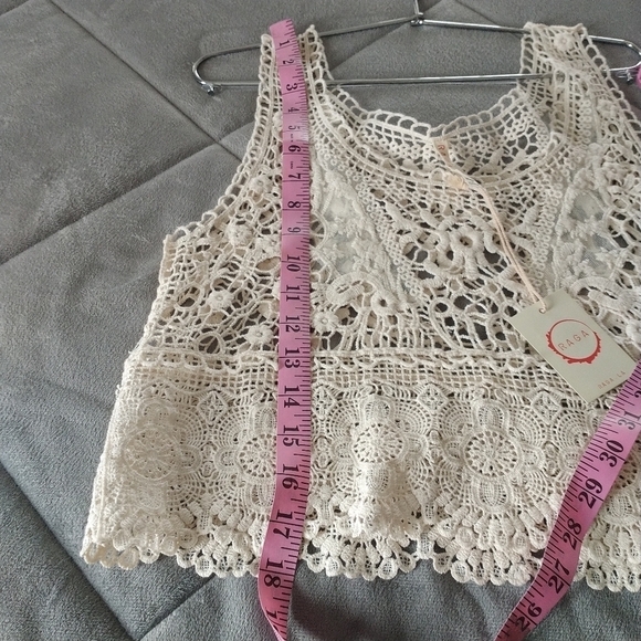 RAGA Beige Crochet Top XS - Picture 12 of 14